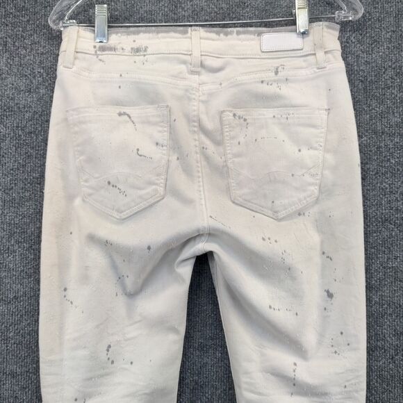 Cult of Individuality Womens Jeans White Gray 27 Gypsy High Rise Paint Splatter - Picture 7 of 14